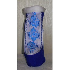 Новогодний носок (габардин) синего цвета